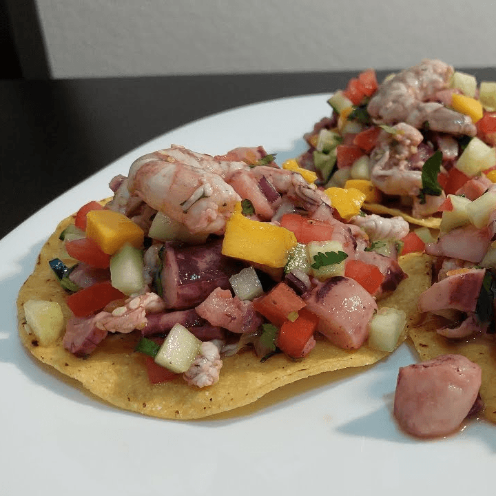 Tostada de pulpo