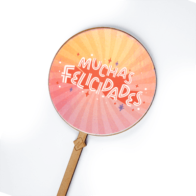Muchas felicides- Gde 10 cm diámetro