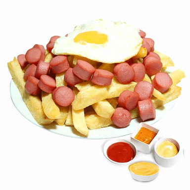 Salchipapa Con Huevo