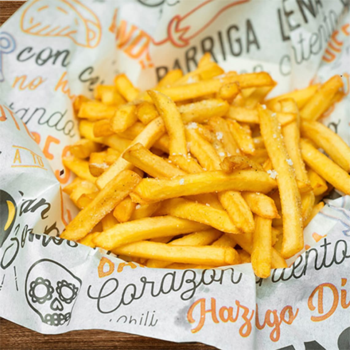 Papas Fritas Compartir Guacamole