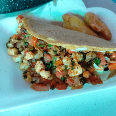 Taco Gobernador Tortilla Grande Recien Hecha