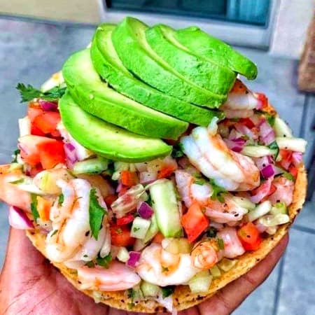 Tostada de Ceviche de Pescado