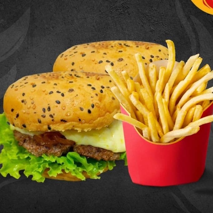 Burger Boom + Papas X2