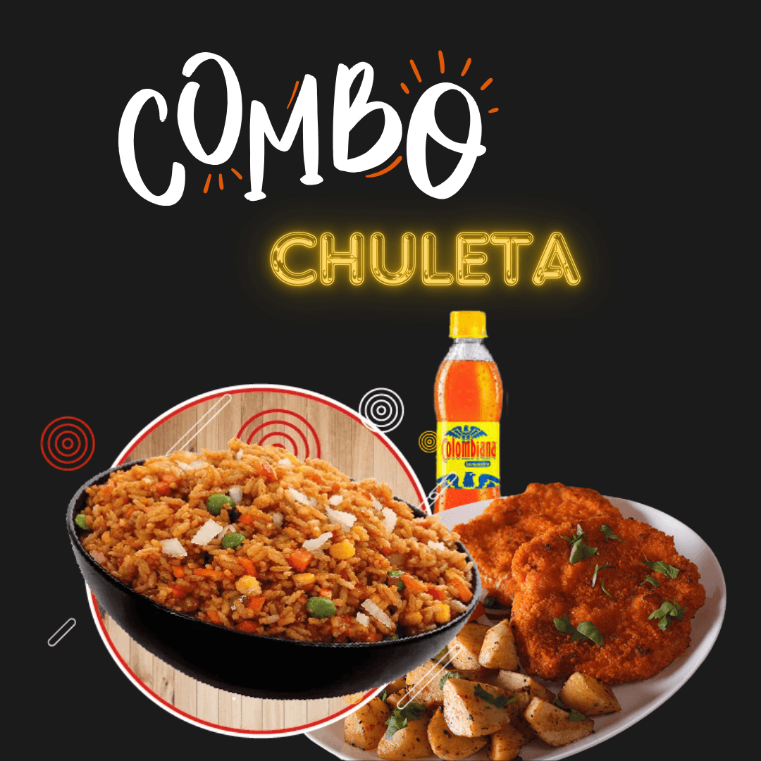 Arroz al Wok + Chuleta Personal + Gaseosa 400 Ml