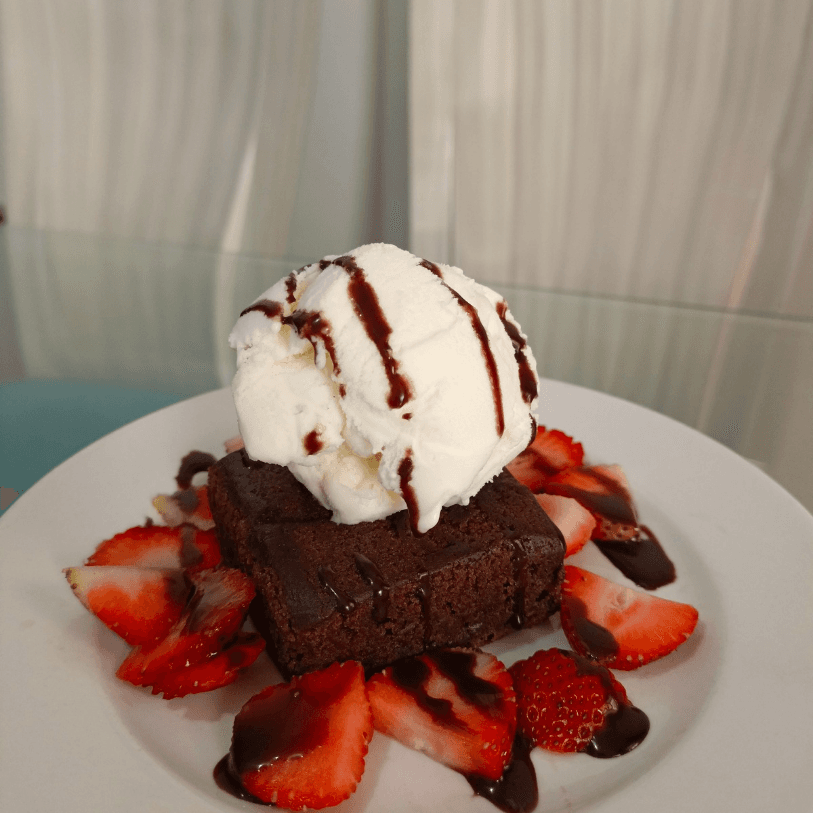 Brownie con Helado