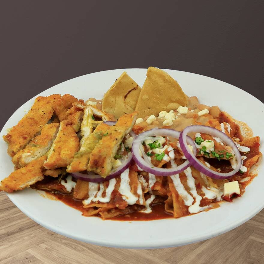 Chilaquiles con Milanesa