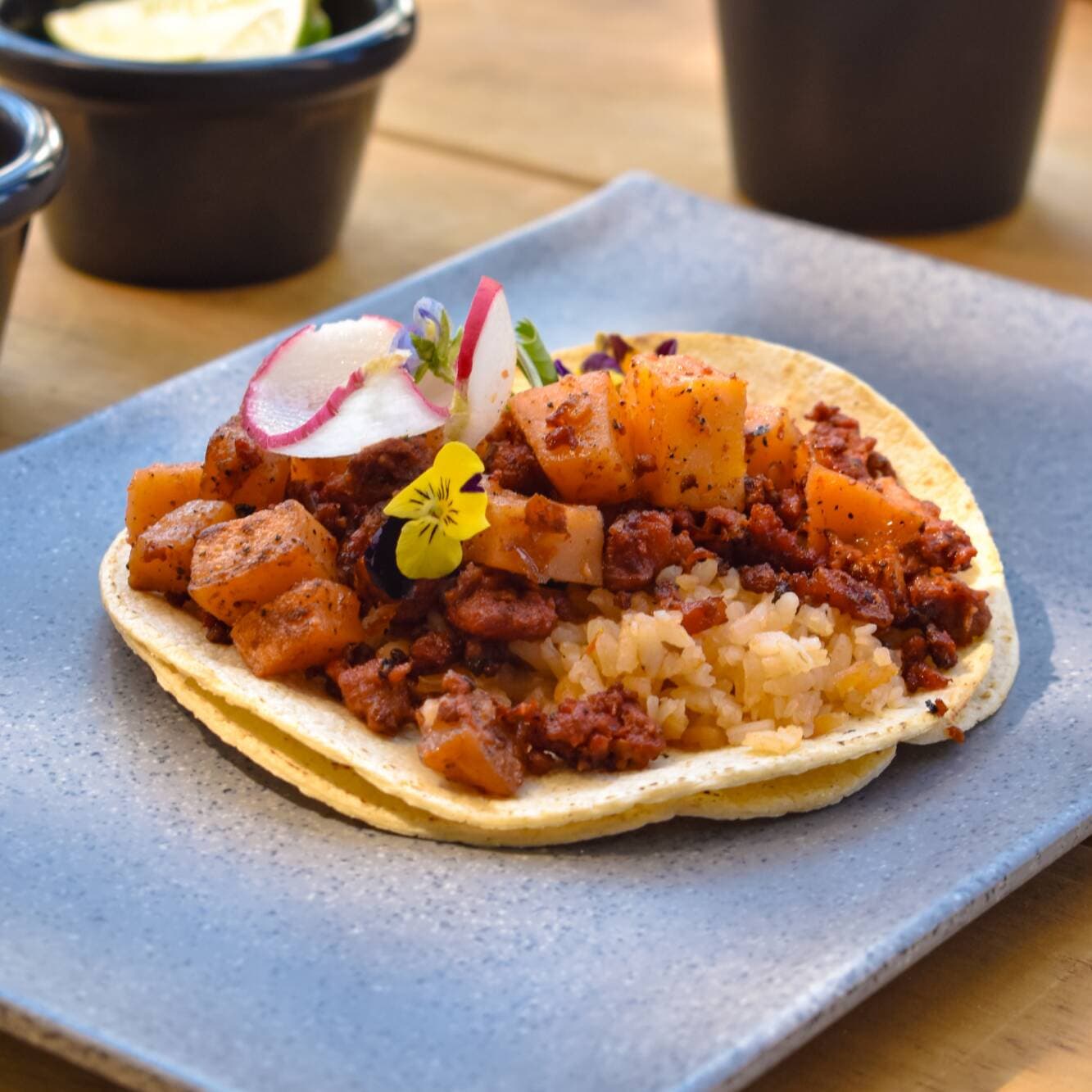 Taco de Papa con Chorizo