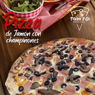 Pizza de Jamón con Champiñones Grande