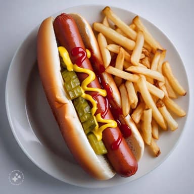 HOT DOG ASAR + PAPAS FANCESAS