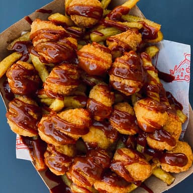 Papas con Palomitas de Pollo