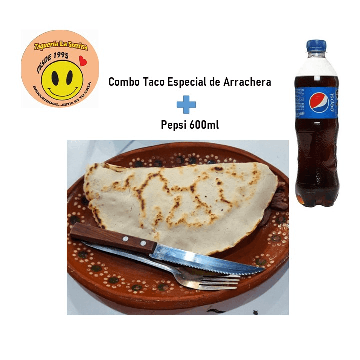 Combo Taco Especial Arrachera + Pepsi 600ml