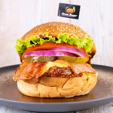 Hamburguesa de Pollo crispy con papas