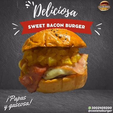 SWEET BURGER + PAPAS FRANCESAS