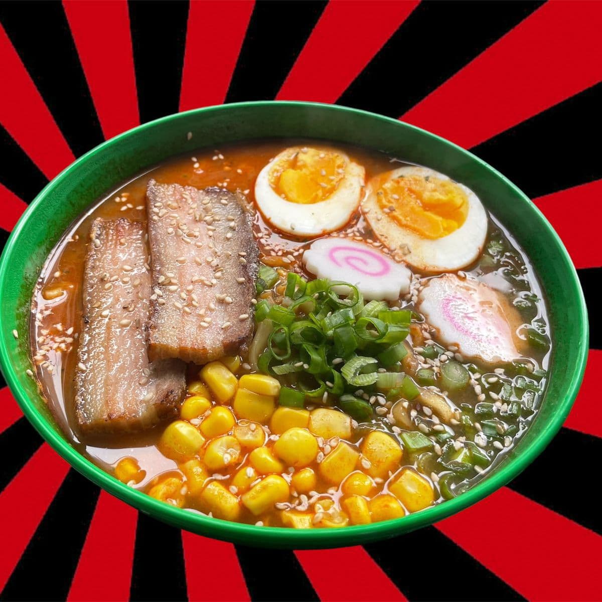 Miso ramen sabor pollo picante pork belly