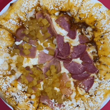 PIZZA PARA 2 HAWAIANA - PEPERONI + BORDE QUESO