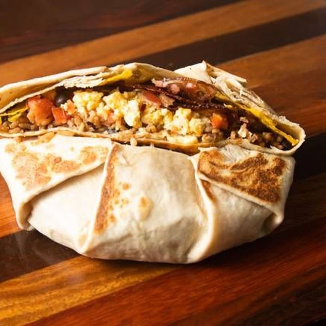 Wrap de pinto y tocineta