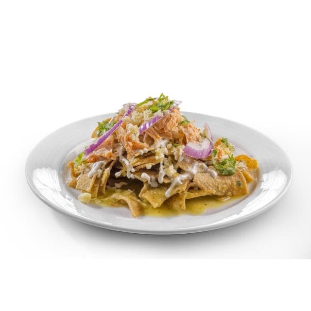 CHILAQUILES CON POLLO 1/2 ORDEN.