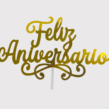 Cake Topper Feliz Aniversario