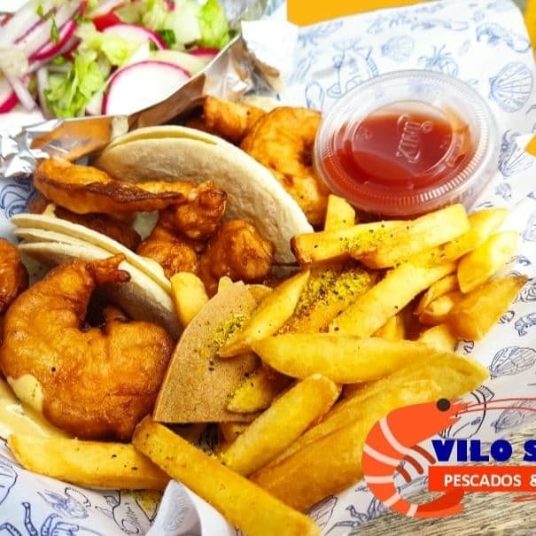 TACOS DE CAMARÓN EMPANIZADO