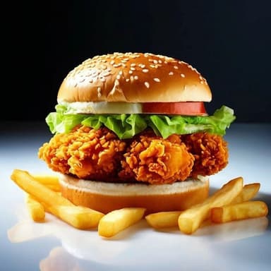 Hamburguesa de Crispy + Papas