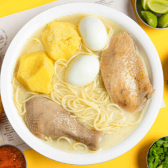 Caldo de Gallina con Doble Presa