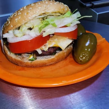 Hamburguesa C/ Tocino y Champiñones