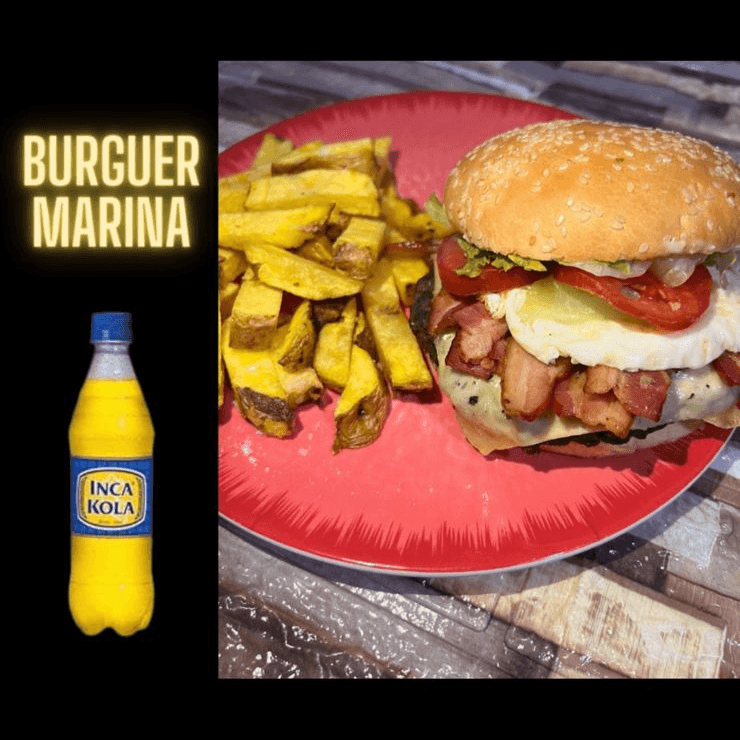 BURGUER LA MARINA + INKA COLA 500 ML
