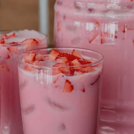 agua de fresa.
