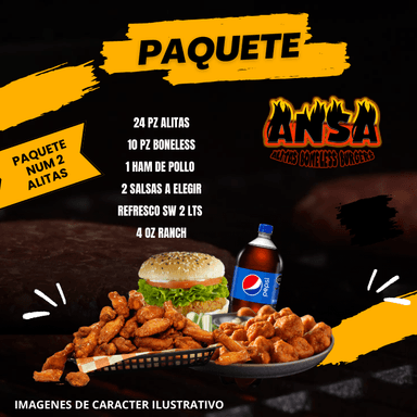 Paq #2 ALITAS 2 SALSAS A ELEGIR