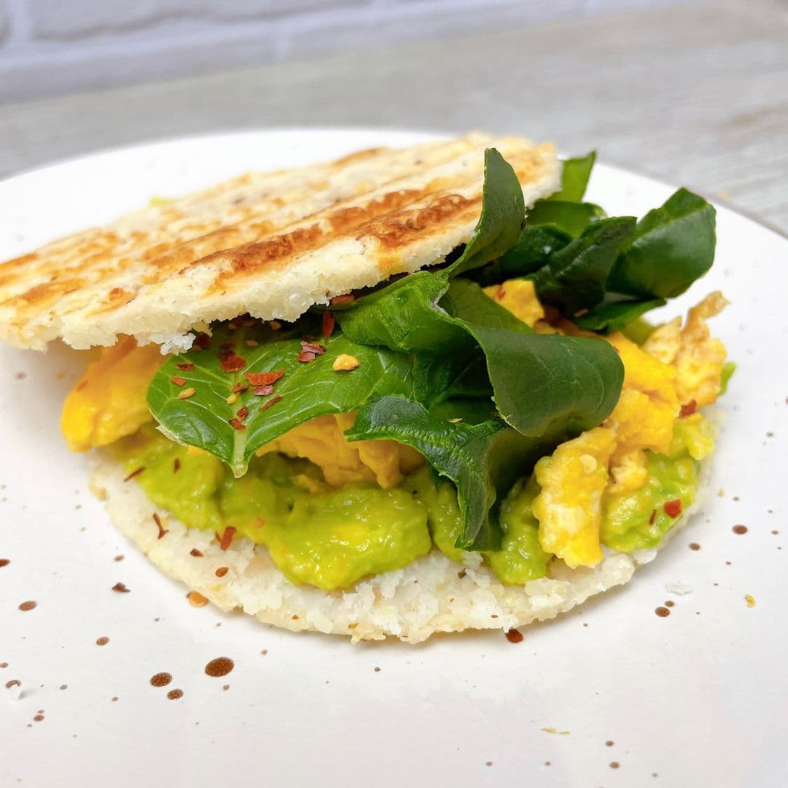 Arepa con Guacamole