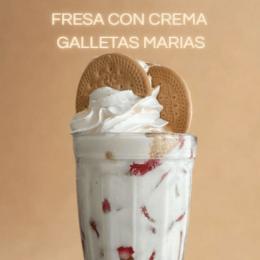 Fresas con Crema Galletas Maria