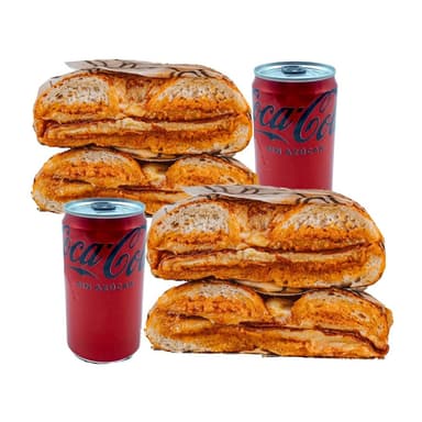 2 Pizza Bagel + 2 Coca Cola