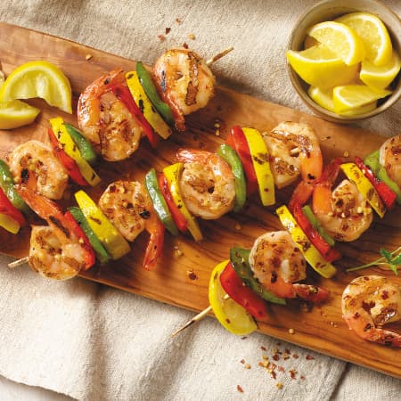 Brochetas de Camarón