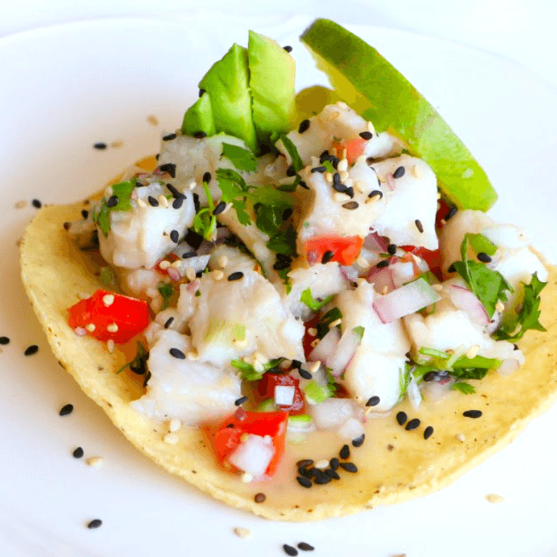 TOSTADA DE CEVICHE DE PESCADO