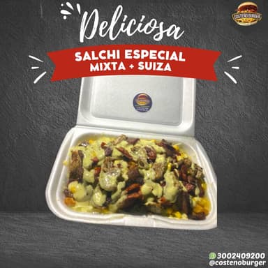 SALCHI ESPECIAL MIXTA + SUIZA