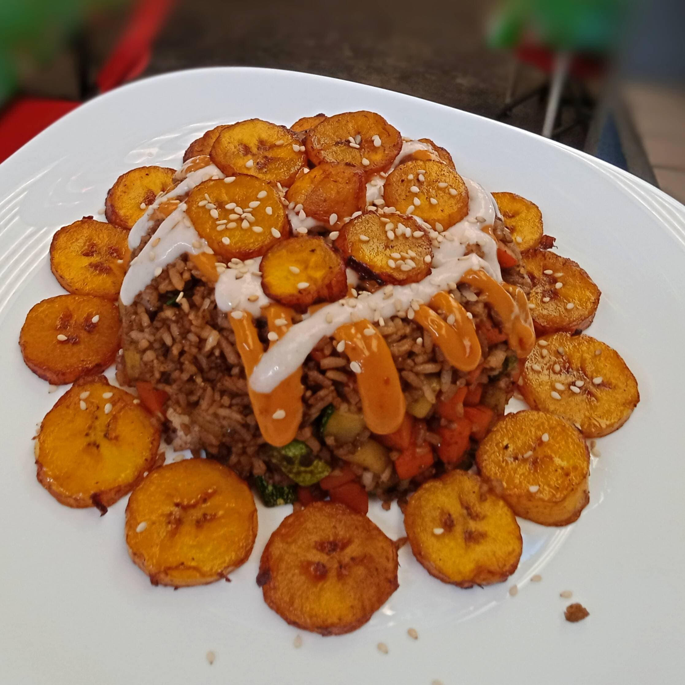 Yakimeshi con Plátano
