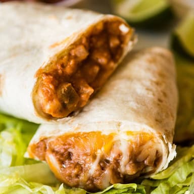Mini Burrito de Carne al Pastor con Queso y Piña