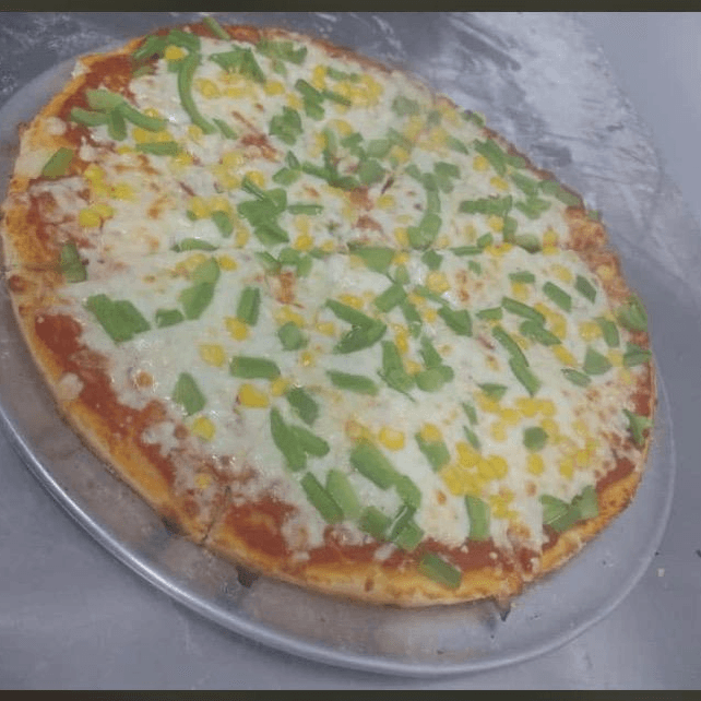 Pizza Elote Pimiento Verde
