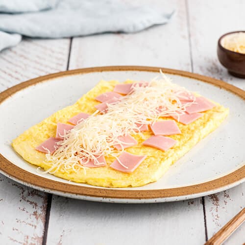 OMELETTE DE JAMON Y QUESO