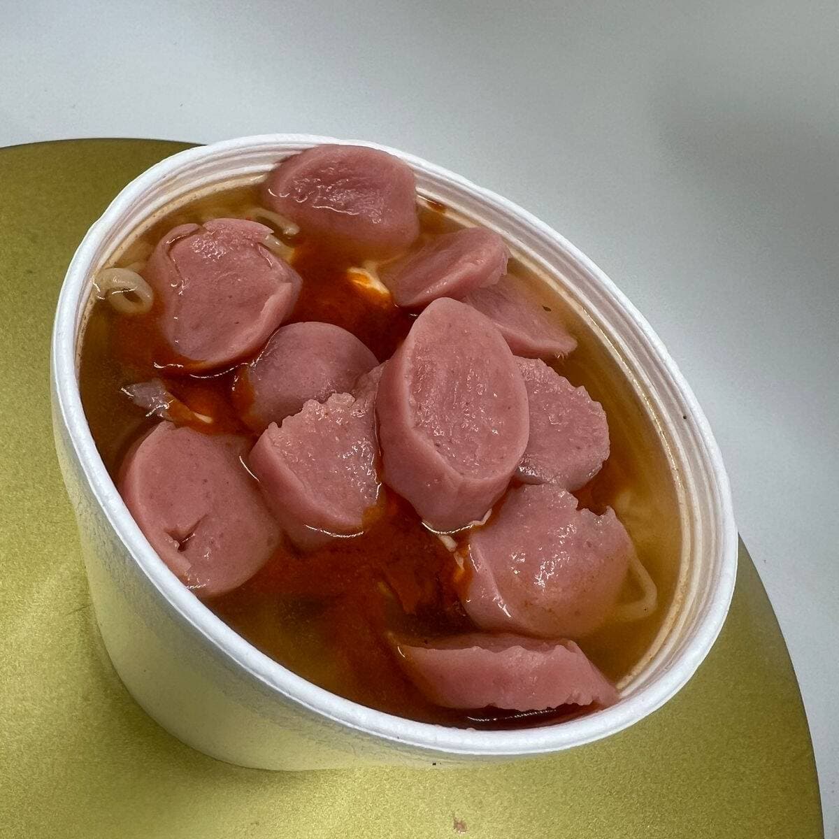 Maruchan con Salchica