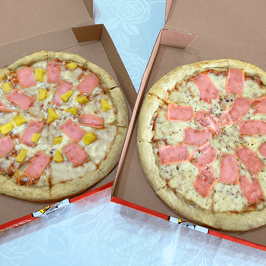 2 cheesy american + pan al ajo 28 cm