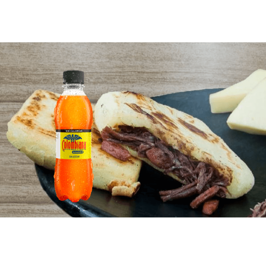 Combo Arepa Carne, Chorizo "CHURRA" + 🥤 250ml