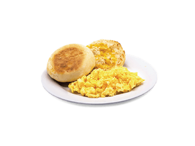 Huevos Revueltos y Pan Muffin