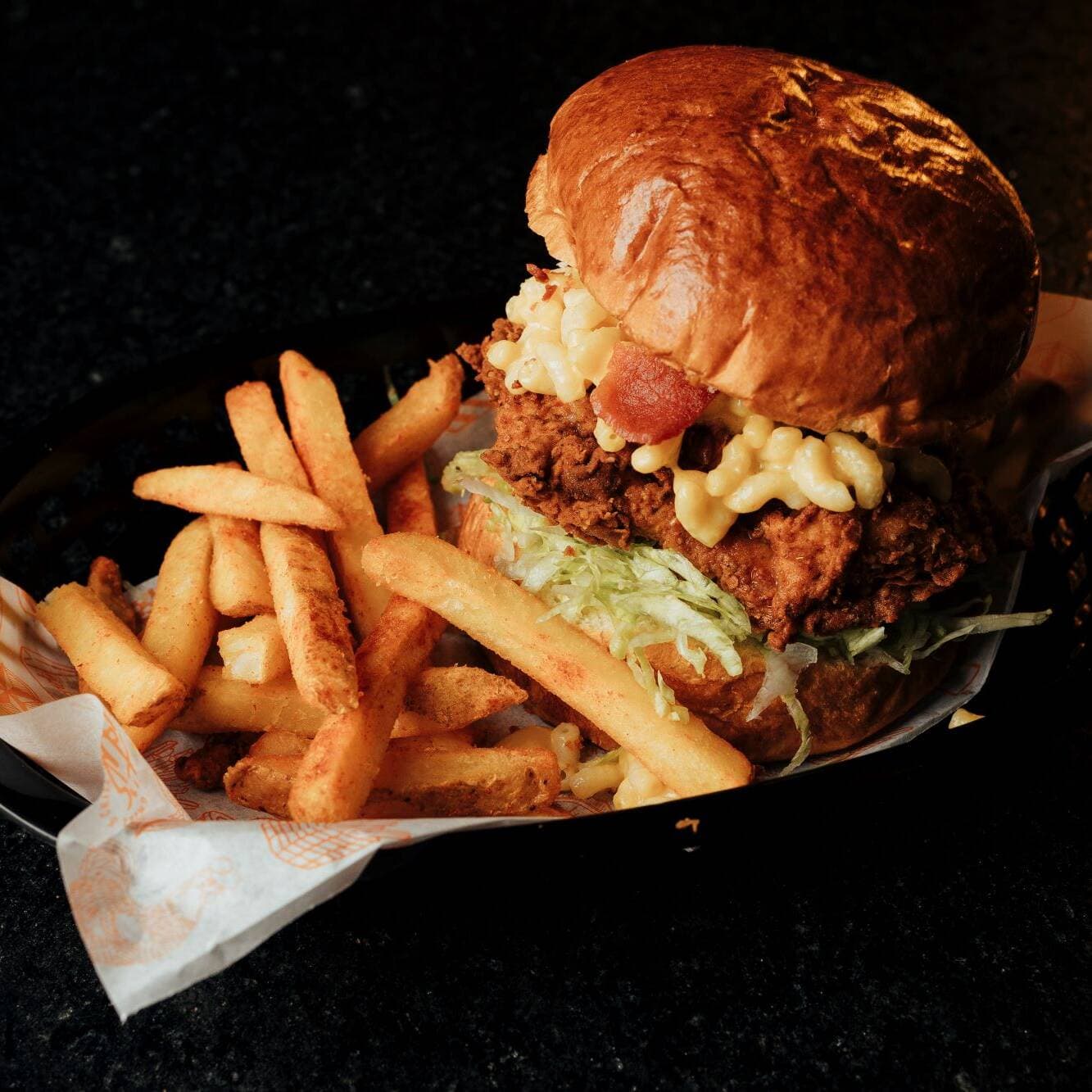 Hamburguesa  Mac & Cheese
