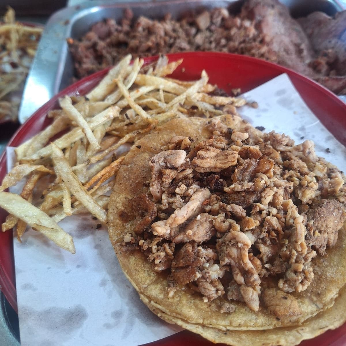 Taco Grande de Bisteck con Papas