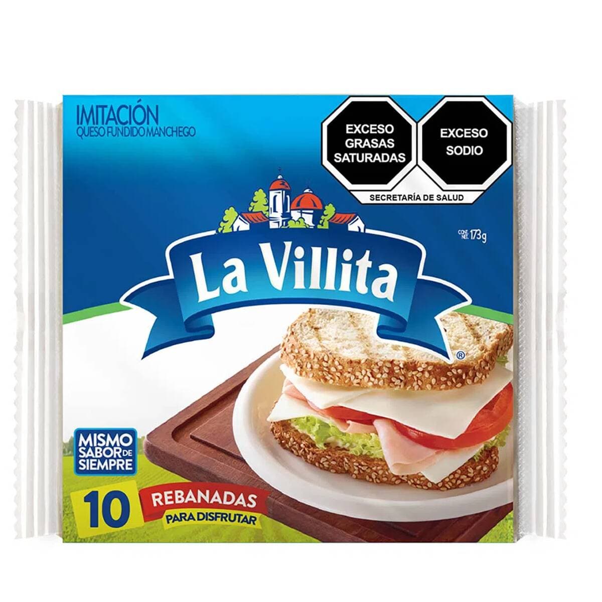 REBANADAS DE QUESO MANCHEGO LA VILLITA 10P