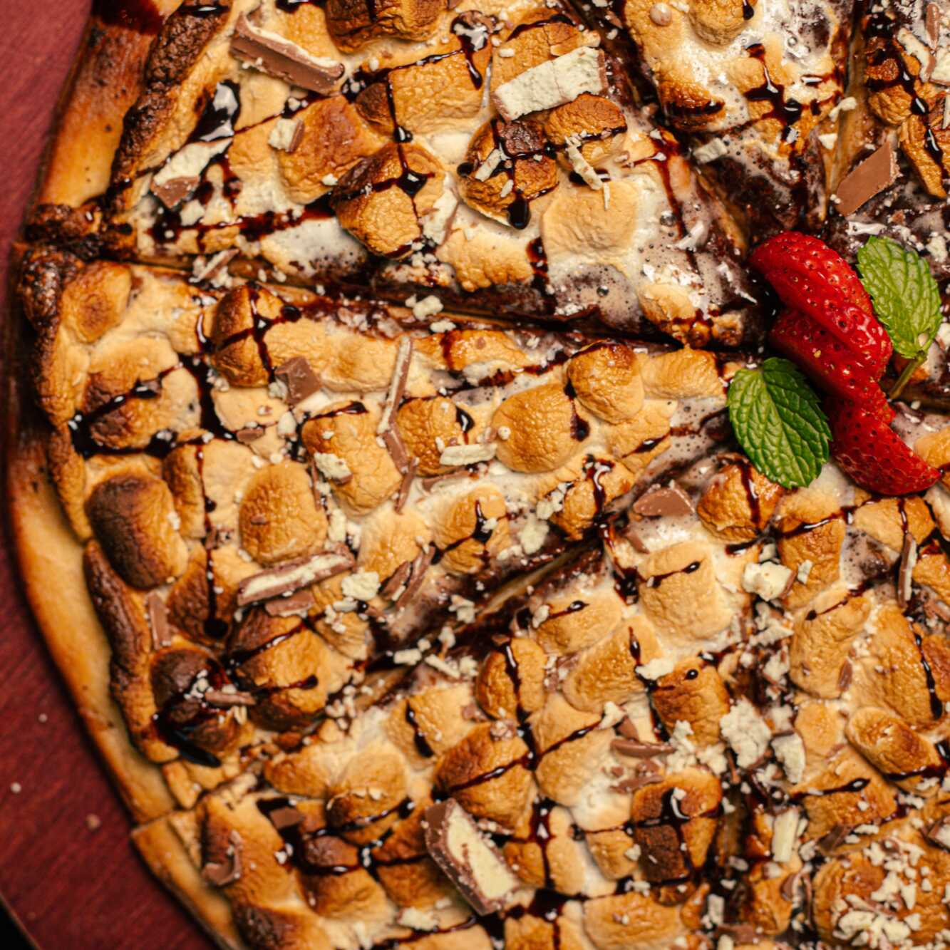 Pizza Nutella, Kinder y malvavisco derretido
