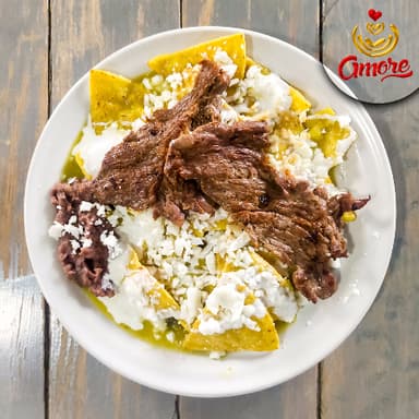 Chilaquiles Verdes con Arrachera