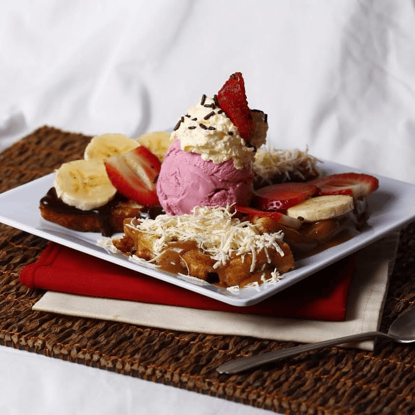 Waffle Con Helado