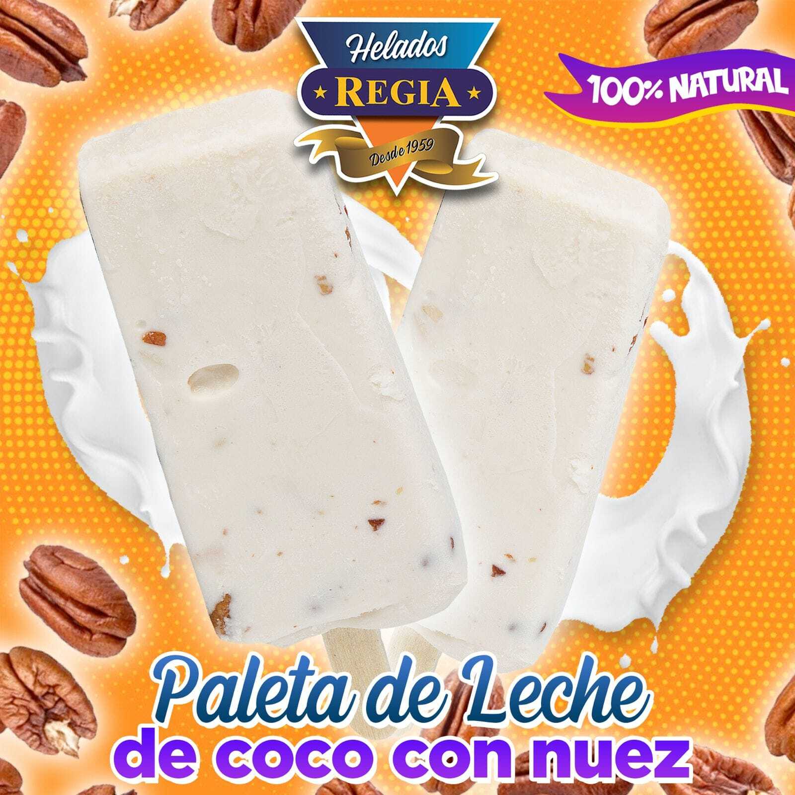 Paleta Crema Coco con Nuez